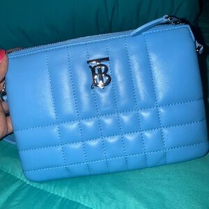 Burberry Light Blue Quilted Crossbody Bag